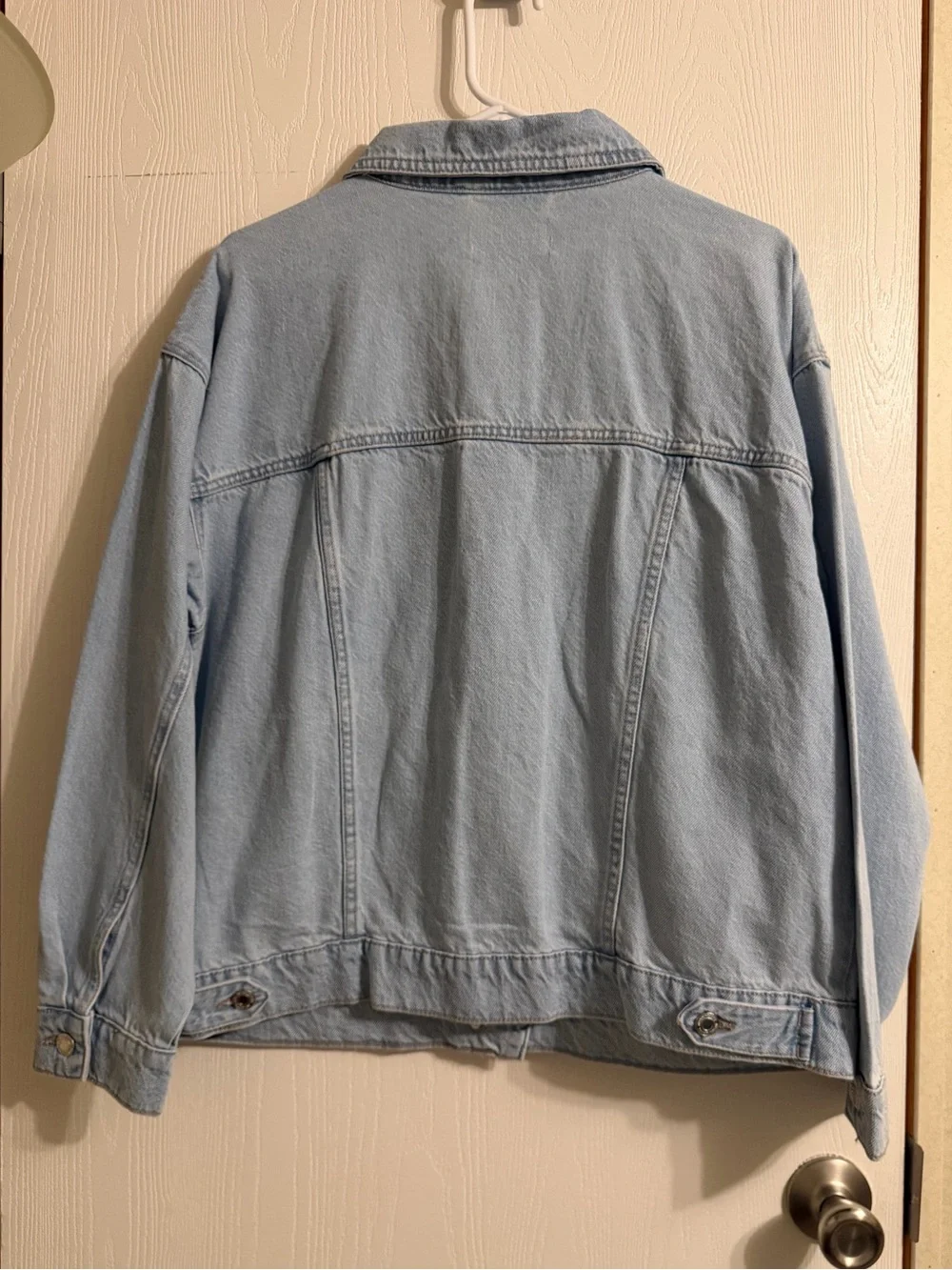 NO BOUNDARIES Super Light Wash Oversized Cotton Denim Jacket NWT